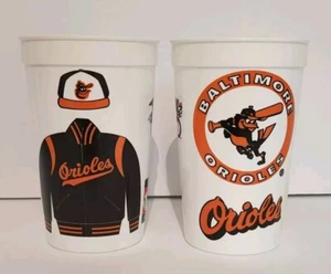 2 ~ Tazze Tazza Souvenir Vintage MLB Baltimore Orioles ICEE Vecchio Logo Retrò - Foto 1 di 5