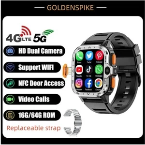 Android Smart Watch GPS 4G RAM/64G ROM HD Dual Kamera NFC SIM Karte WIFI Wireless - Bild 1 von 9