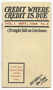 1928 Commercial Credit Trust "Kredit, wo Kredit fällig ist" Liquor & Presidency JJ - Bild 1 von 5