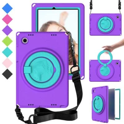 Stand Case For Samsung Tab A8 10.5 A7 Lite 8.7 360° Rotatable Strap Tablet Cover - Image 1 of 4