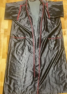 Playboy Logo Bunny Licensed Red Black Silky Polyester OSFA One Size Robe - Picture 1 of 7