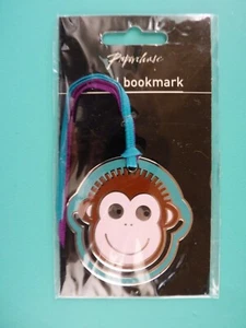 Metal Clip Bookmark - Monkey Face NIP 2.5" x 2.25" Paperchase - Free Shipping - Picture 1 of 3