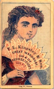 T L Kingsley & Son Great Wardrobe Utica NY trade card a51 - Picture 1 of 2