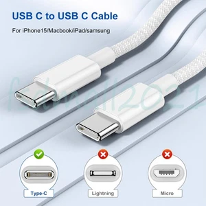 1M Typ-C to USB-C Kabel Fast Charging for iPhone 15 Pro Samsung S23 MacBook Air - Bild 1 von 12