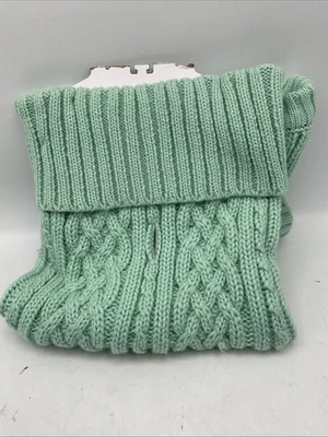 Botas y Barkley Perro Suéter Cuello Cable Cuello Alto Suéter Talla M Verde Foto 1 de 4