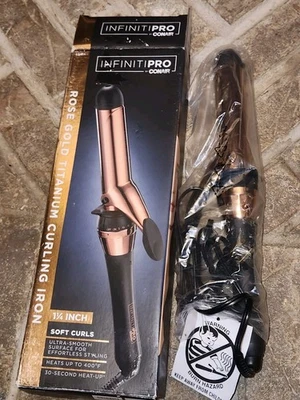 Conair Infinity Pro Titanium Curling Iron 1 1/4 Rose Gold Open Box - Image 1 of 2