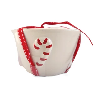 Rae Dunn Ceramic Christmas Candy Cane Nesting Measuring Cup Set Brand New - Picture 1 of 4