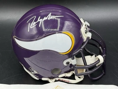 兰迪·莫斯签名明恩·维京人迷你头盔新秀签名施泰纳真品证明阅读 — 第 1/4 张图片