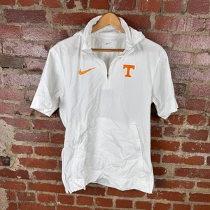 Nike Tennessee Volunteers Shirt Size Small White Orange NCAA Quarter Zip Hooded - Picture 1 of 10