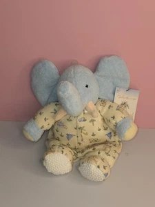 Carters John Lennon Plush Blue Elephant Rattle Real Love PJs 1999 Yoko Ono - Picture 1 of 10