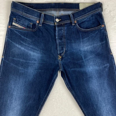 Pantalones de mezclilla para hombre Diesel TEPPHAR-X 083AT W32 L32 elásticos ajustados zanahoria cónicos azules Foto 1 de 4