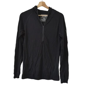 North Mountain Gear 7Even Outdoor Base Layer Black Zip Merino Wool Long Sleeve L - Picture 1 of 5