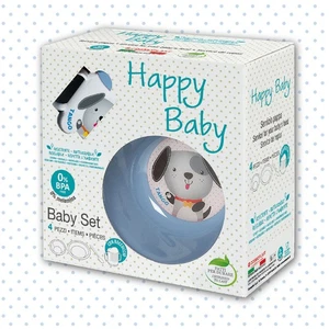Set Pappa 4 Stück - Kleiner Hund Tango - Farbe Azzurro. 0% Bpa. 100% Made IN - Picture 1 of 6