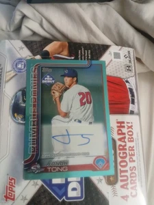 2025 Pro Debut Topps Chrome Refractor Jonah Tong Auto METS 67/75 - Bild 1 von 2