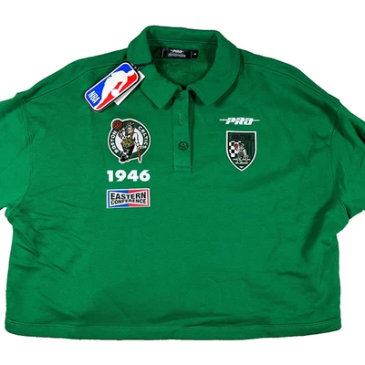 Pro Standard Womens Medium Green NBA Boston Celtics Performance Polo T-Shirt NWT - Image 1 of 4