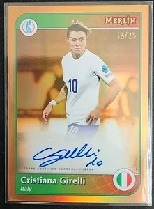 Cristiana Girelli 2025 Topps Merlin Women's EURO Orange Auto #16/25 Italy - Picture 1 of 2