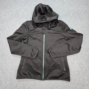 Superdry Jacket Womens 12 Black Windbreaker Long Sleeve lightweight Size 12 - Picture 1 of 9