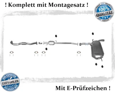 Auspuffanlage Kia Sportage 2.0 2WD Bj.04-08 Auspuff mit Hosenrohr Montagesatz - Bild 1 von 4
