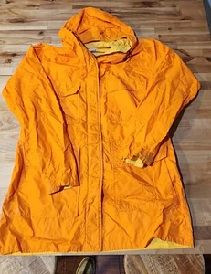 VINTAGE Herren Full Zip Light Rain Windbreaker Jacke Mantel Gr. Medium Orange - Bild 1 von 6