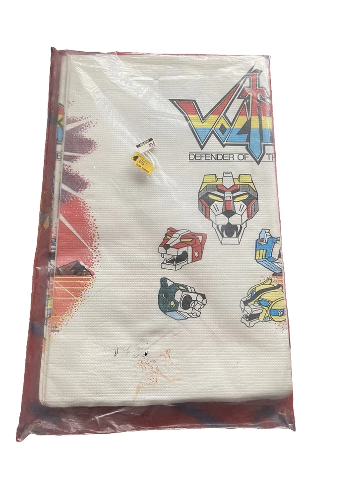 Robot de mantel de papel vintage Voltron Defender Of The Un fiesta cumpleaños años 80 Foto 1 de 1