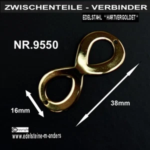 Ketten Verbinder Einhänger Anhänger Edelstahl vergoldet Schmuck Zwischen Teile - Bild 1 von 1
