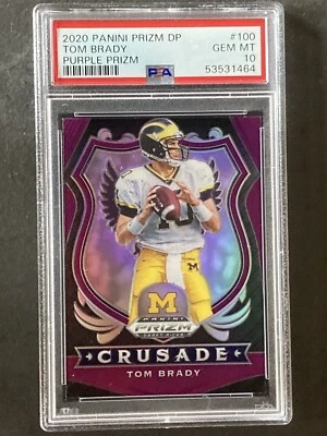 2020 Prizm Draft Picks #100 Tom Brady Purple Refractor Gem MINT PSA 10 - Image 1 of 2