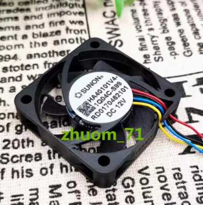 1PC SUNON HA40101V4-1Q04C-S99 4010 DC 12V 4-Pin 4CM cooling fan - Image 1 of 2