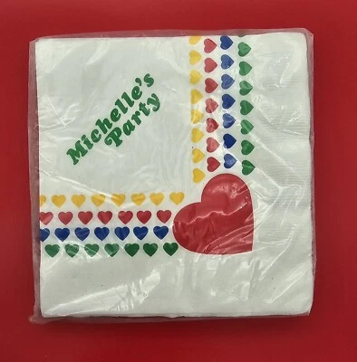Servilletas de fiesta Michelle fiestas con nombre por mejor sello paquete sin abrir 16 corazones Foto 1 de 3