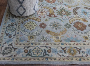 Eva Grey Natural Handmade Woolen Area Rug - Picture 1 of 12
