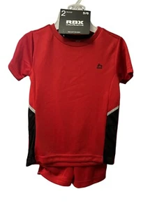 RBX 2 Piece Set For Boys /Size 5-6/ Activewear Set /Red & Black - Picture 1 of 4