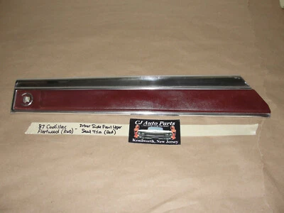 原始设备制造商 87 凯迪拉克 Fleetwood RWD 左球杆前侧座椅装饰 ~ 红色 — 第 1/4 张图片