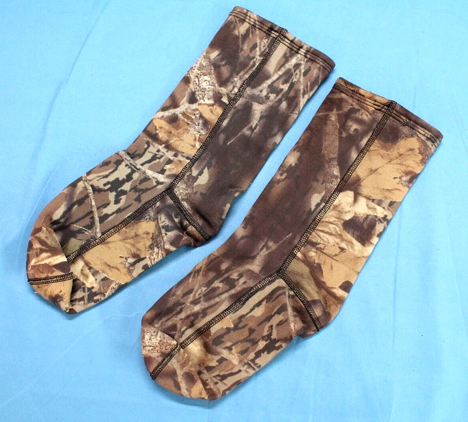 STORMKLOTH Men's MOSSY OAK PRINT Camouflage FLEECE LINED Hunting BOOT LINERS M - Image 1 of 4