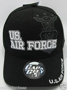 U.S. Air Force Cap Mütze USA Militär Logo USA schwarz Caps Hüte Neu mit Etikett - Bild 1 von 6