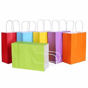 Kraft Paper Bags Gift Bags SMALL Colorful Solid Matte Colors Party Candy Bags