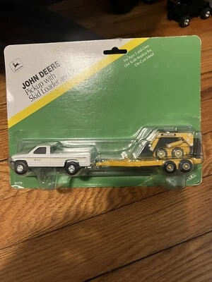 Ertl 1/64 Dodge Ram Pickup Truck with John Deere Skidsteer and Trailer 1997 Nib - Image 1 of 4