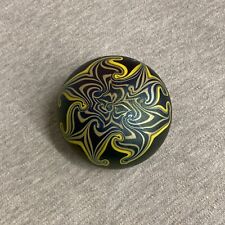 Lundberg Iridescent Art Glass Paperweight 3/73 Signed-Dated Psychedelic