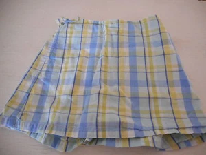 Green Blue White Plaid Gymboree Small (3 years) skort 100% cotton pull on - Picture 1 of 3