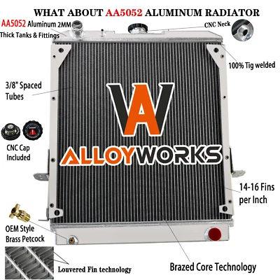 3 Row Aluminum Radiator For 1994-2004 Isuzu NPR 3.9L 4.8L V8 5.7L 6.0L MT 1996 - Image 1 of 4