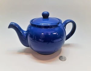 Pottery Teapot with Infuser slot, Deep Blue - Picture 1 of 5