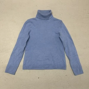 Maglione Lord Taylor 100 Cashmere Collo Tartaruga Taglia L Blu Cipria LEGGI - Foto 1 di 10