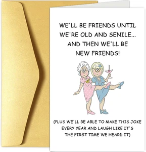 Funny Friendship Card for Bestie, Birthday Card for Best Friend, We Will Be Frie - Picture 1 of 6
