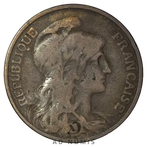 France 5 centimes 1903 Dupuis Bronze pièce de monnaie française - Picture 1 of 2