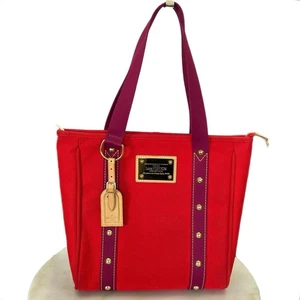 LOUIS VUITTON Antigua Cabas Tote Red & Purple  AUTHENTIC - Picture 1 of 12