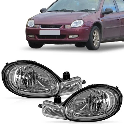 Pair Headlights Left & Right Chrome Interior For Dodge Chrysler Neon 2000-2002 - Image 1 of 4