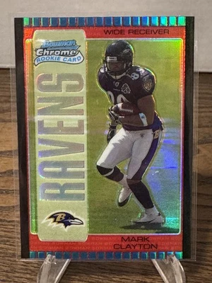 2005 Bowman Chrome Red Refractor Mark Clayton #126 SP Rare Baltimore Ravens  - Image 1 of 2