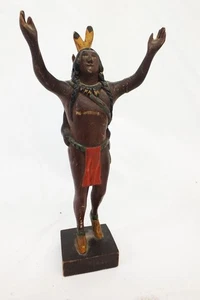 Vtg Hand Carved & Painted Native American Indian NaWestern Folk Art Donshea Era - Picture 1 of 10