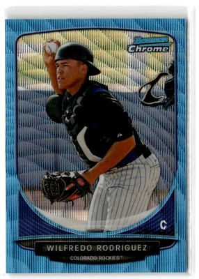 2013 Bowman Chrome Prospects Blue Wave Wilfredo Rodriguez Baseball Card - Image 1 of 2