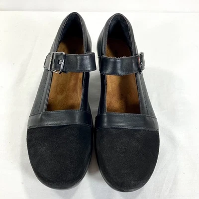 NAOT Zapatos Dashing Mary Jane Cuero Gamuza Negro Talla EU 41 US 10 Gancho y Lazo Foto 1 de 4