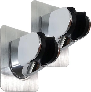 Shower Head Holder 2 Pack Strong Adhesive Adjustable Handheld Shower Wand Holder - Picture 1 of 12