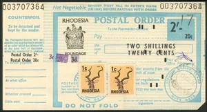 Rhodesia, dual currency postal order, 2/- or 20c, stamped 1977 - Picture 1 of 2